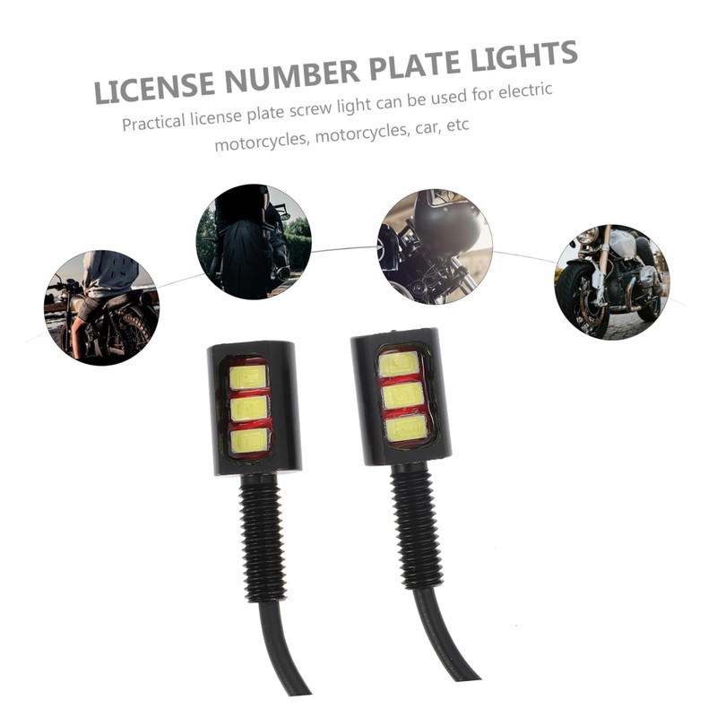 Ciieeo 2pcs LED License Plate Light for Car Motorcycle Durable
