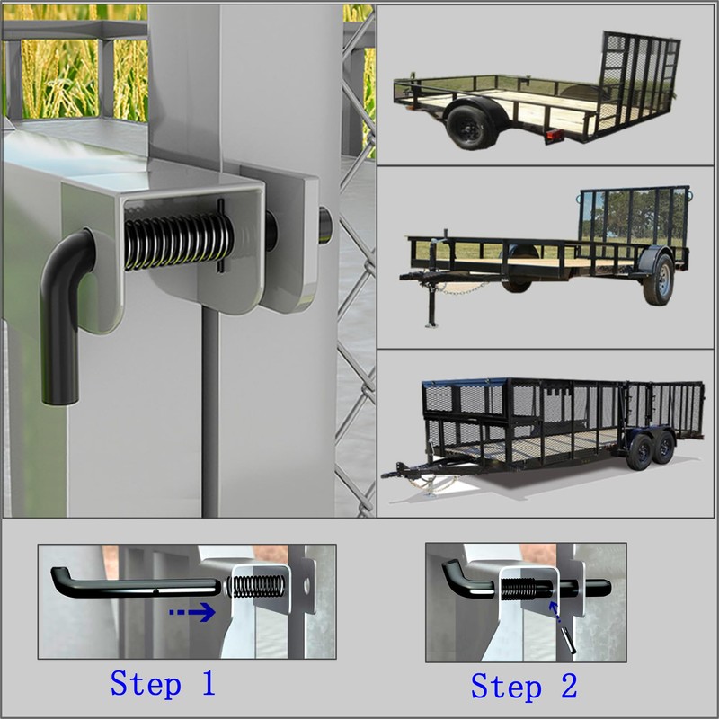 Szsenying 2PCS Trailer Gate Spring Latch Kit 819T for Carry-On