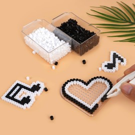 Tcthbc Fuse Beads 6000 Pieces Black Melty Beads 5mm Iron Beads Compatible Perler Beads Hama Beads, Black