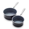 GreenPan Swift Healthy Ceramic Nonstick, 1QT and 2QT Saucepan Set,