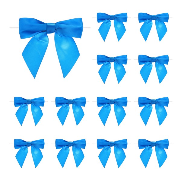 MECCANIXITY 30 Pcs Pre-Tied Bows Satin Ribbon Bows 4.5" Twist