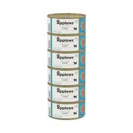 Applaws Natural Wet Cat Food, 6 Count, Limited Ingredient Canned Wet Cat Food, Tuna Fillet in Broth, 5.5oz Cans