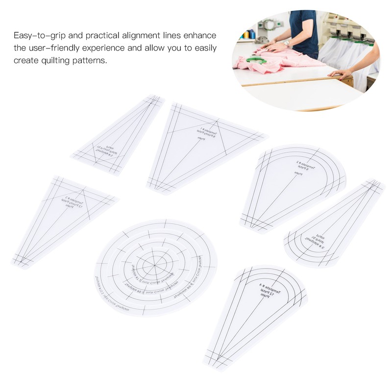 Quilting Rulers Shaped Patch Work Template Tool Ruler DIY Transparent
