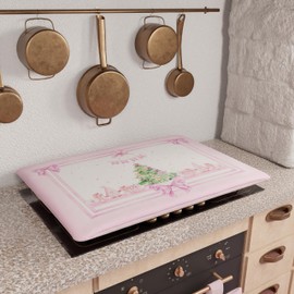 PETTI Artigiani italiani - Stove Cover Christmas Hob Cover 50 x 70 cm Stove Cover Gnome Pink 100% Made in Itay