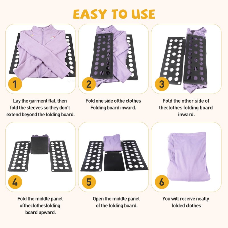 Kids Clothes Folding Board for Kids Ages 1–7 (Up to