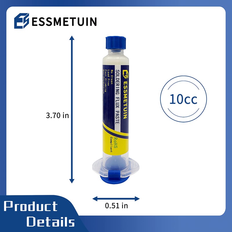Essmetuin No Clean Soldering Flux Paste(4Pack), Solder Flux For Electronics