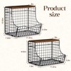 Fruit Basket for Kitchen with Lid, Counter&Wall Mounted Hanging Fruit