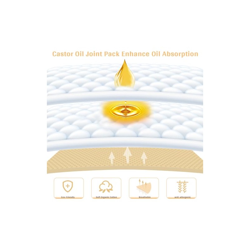 2Pcs Castor Oil Joint Pack - Reusable Essential Oil Leg