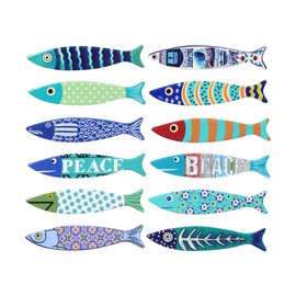 Iman Nevera X12 Fish 13cm Ceramica Original Magnetic Fridge Magnets Cooking Multicolor Decoration