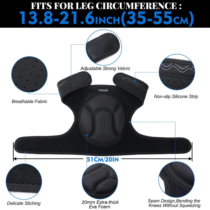 PLIKSUVER Knee Pads for Work, 20MM Thick Sponge Gardening Knee