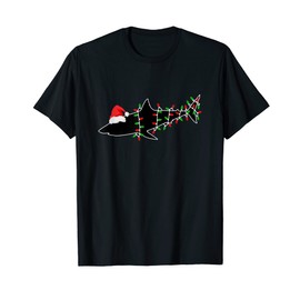 Shark Santa Christmas Tree Lights Xmas Sharks T-Shirt