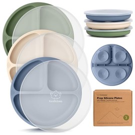 KeaBabies - Placas de succión con tapas para bebé, 3 unidades