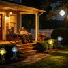WISEgham 4Pack 480LED Solar Stake Lights, Fireworks Lights, Warm White