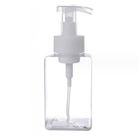 Square transparent bubble bottle dispenser 450ml / 사각 투명 버블 공병 디스펜서 450ml