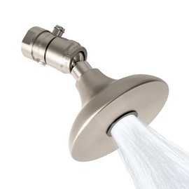 High Sierra® HALF DOME® Solid Metal 2.0 GPM Award Winning. High Pressure Shower Head with Trickle Valve. Lead-Free. Patented Nozzle Never Clogs - Brushed Nickel Finish