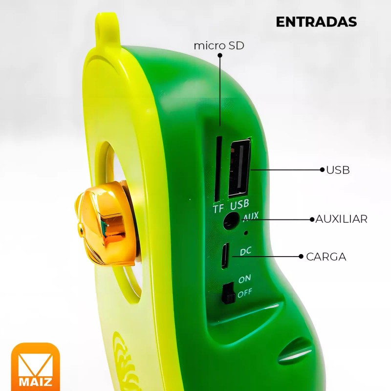 Maíz Bocina Bluetooth/radiofm/am/swusb/tf Card Forma De Aguacate Color Rosa