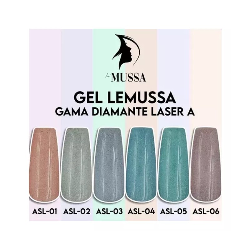 Lé Mussa Gama Gel Uv Para Uñas Efecto Diamante Láser