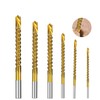 Yuentoen Sawtooth Drill Bit Set of 6 Titanium Coated HSS