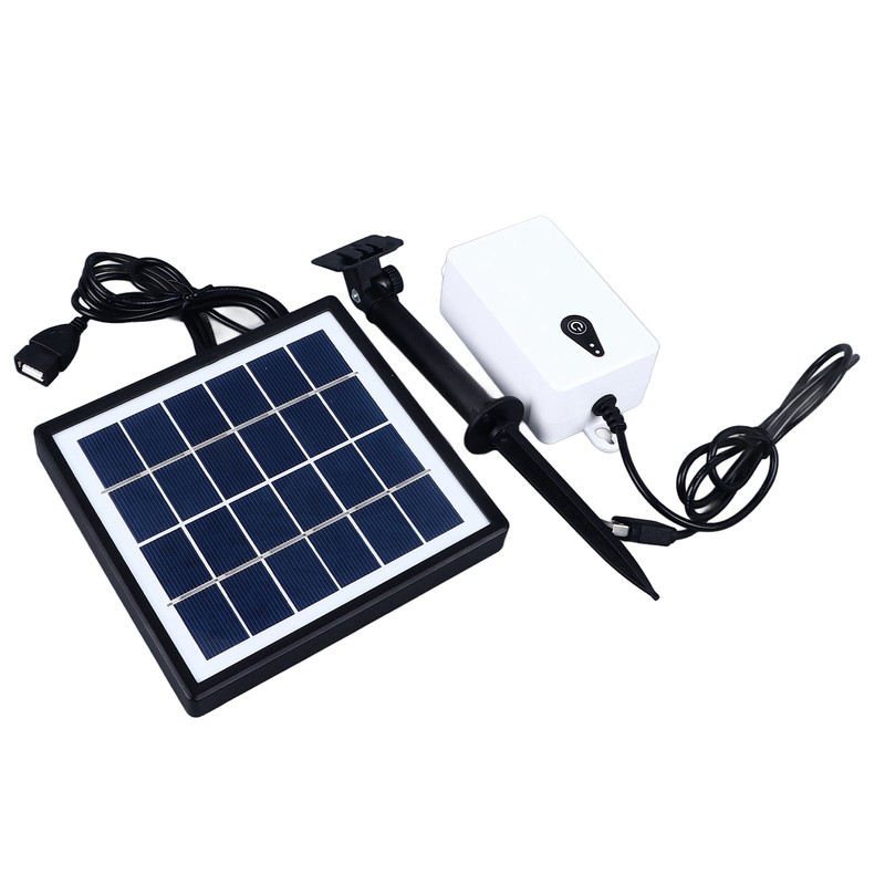 Ground Plug Type Solar Oxygen Pump Weather Resistant Solar Powered