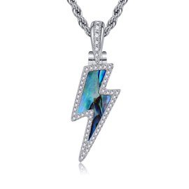 ONEFINITY Lightning Bolt Necklace 925 Sterling Silver Lightning Bolt Pendant Lightening Jewelry Gifts for Women Men