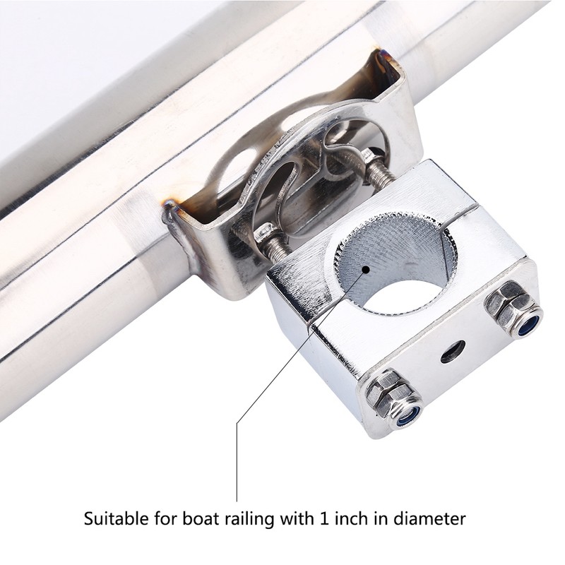 Heavy Duty Stainless Steel Boat Fishing Rod Pole Holder Clamp