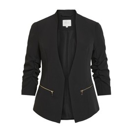 Vila Women’s 3/4-Sleeve Blazer, black