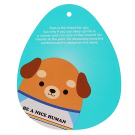 Squishmallows Squishmallow Sam Dog Kindness 8” be a nice human Kellytoy Plush Easter gift toy