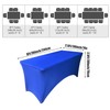 Yoquare 1 Pack Thick Blue 8FT Spandex Table Cover -