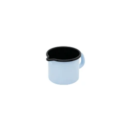 Riess, 0038-028, Bakemail Blue, Sippy Pot, 9 cm Diameter, Volume 0.5 Litres, Enamel, Light Blue, 8.5 cm High, 14.6 cm Wide, 10.2 cm Long, 250 g