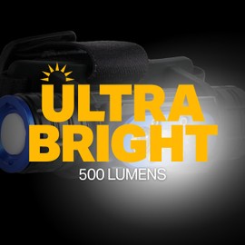 LUXPRO XP780 Pro Series Multi-Mode LED Headlamp - Rechargeable, Bright Headlamp - Removable Over-The-Head Strap