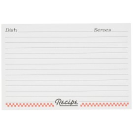 Weatherbee Recipe Cards, 4-Inches x 6-Inches, Set of 24