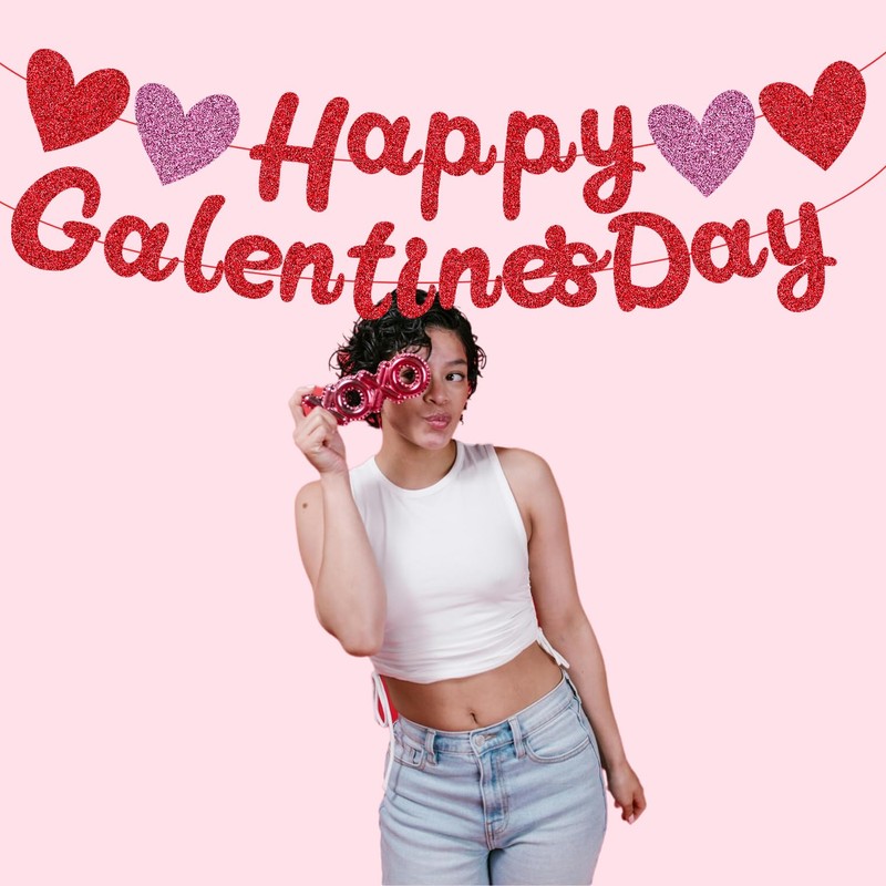 Happy Galentine's Day Banner Galentines Day Decorations