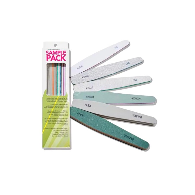 Set Profesional de 6 Limas para Uas Naturales o Acrlicas,