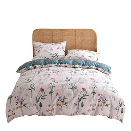 Duvet Cover 《100% Cotton, YKK Zipper, 59.1 x 82.7 inches (150 x 210 cm)》Duvet Cover, Breathable, Antibacterial, Dust Mite Resistant (LT02, Single, Sold Separately)