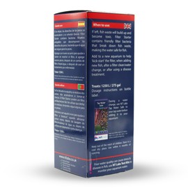 NT Labs Aquarium Filter Starter Tropical & Coldwater Aquariums, Breaks Down Toxic Fish Waste, Prevents Ammonia & Nitrite, use after adding new fish or a Filter Clean (250 ml)