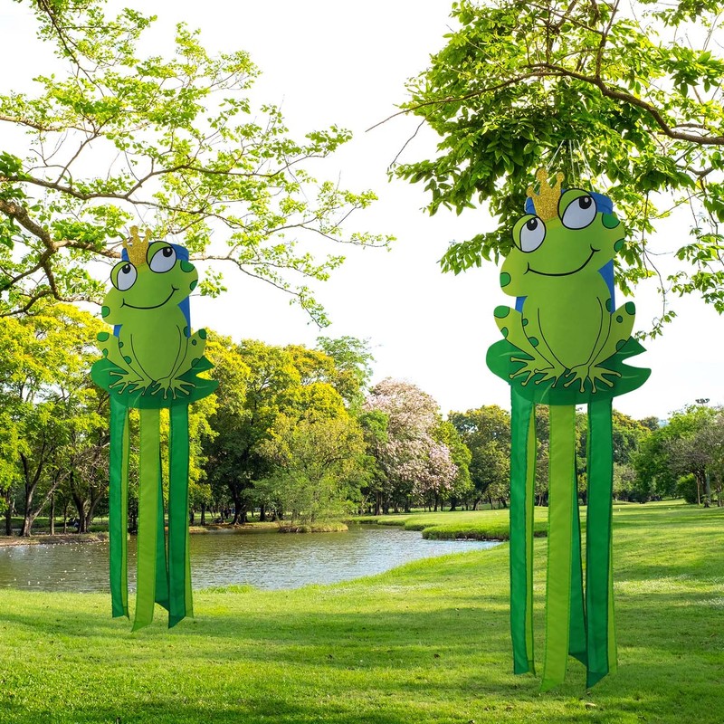 THQZLH 40-Inch Frog Windsock - Fun Summer Decoration for Outdoor