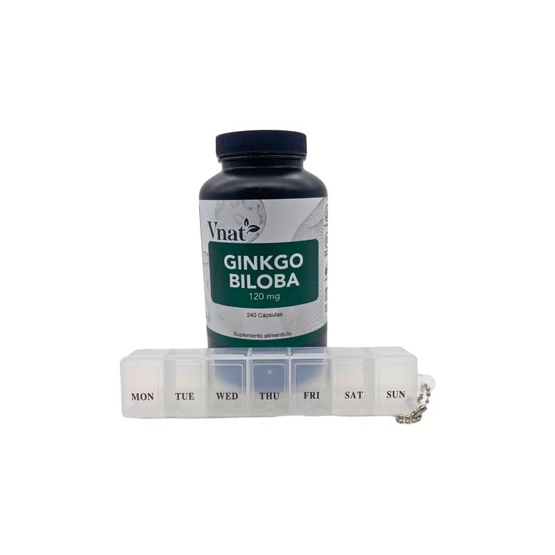 Ginkgo Biloba 120mg 240caps Ayuda Memoria Reduce Fatiga Vnat Sabor