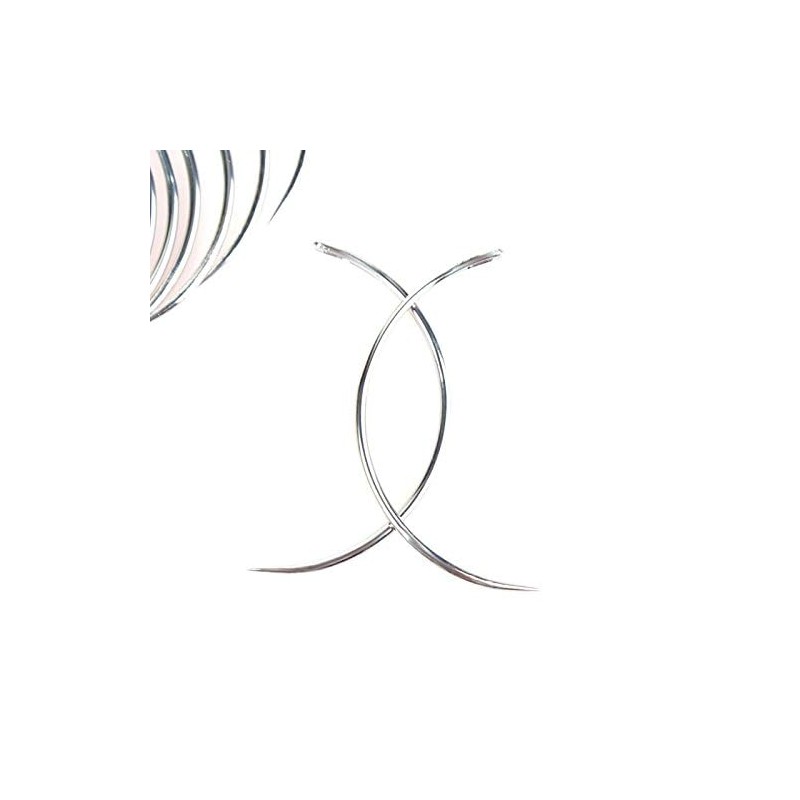 10Pcs Silver Veterinary Suture Needles for Animal Surgical Needle and