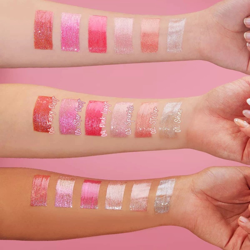 Pink Up Colección 6 Pack - Brillo Con Glitter Para