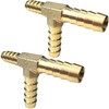 2pcs Brass 5/16'' Hose Barb Tee T 3 Way Union
