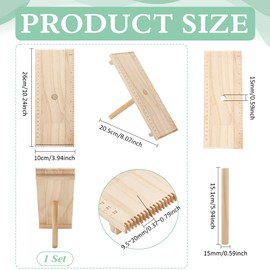 PH PandaHall Wooden Loom Kit Rectangular Jewellery Craft Weaving Looms DIY Hand Knitting Weave Wooden Knitting Loom Tools for Adults Beginners Crochet Craft Lovers, 10 x 20 x 20.5 cm