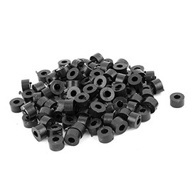 Aexit 100 Pcs Spacers & Standoffs ABS Cylinder LED Spacer Holder Support M3 x Standoffs 4mm Black