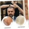 Mikinona Barber Hair Brush Face Cleaning Brush Wooden Handle Professional