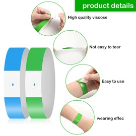 1000 Pcs Paper Wristbands for Events,10 Colors Neon Wristbands Wrist Party Bands Armbands Waterproof Neon Wristbands for Events Music Festival Concert Contest