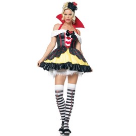 Leg Avenue Leg Ave Women's Queen Of Hearts Costume, Red/Black/Yellow, Small