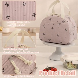 Insulated Women's Lunch Bag, Cool Bag, Portable Lunch Box, Reusable Thermal Bag, Lunch Bag for School, Office, Work, Picnic