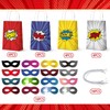 KALEFO 16Pcs Superhero Party Bags Set with 16 Paper Masks