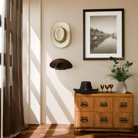 Chinpakden 4 Pack Cowboy Hat Rack - Wall Mount Cowboy Hat Holder, Western Hat Hooks for Display Wall Decor Cowboy Decor.