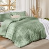 Bedsure Tufted Boho Comforter Set Twin Size - Sage Green