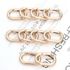 10Pcs Metal Spring Oval Rings Round Carabiner Key Ring Clip